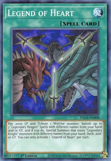 Legend of Heart Dragons of Legend: The Complete Series Yu-Gi-Oh! card