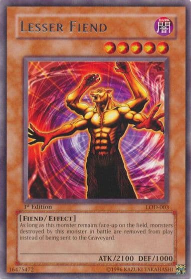 Lesser Fiend Legacy of Darkness Yu-Gi-Oh! card