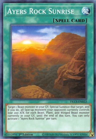 Ayers Rock Sunrise Dragons of Legend: The Complete Series Yu-Gi-Oh! card