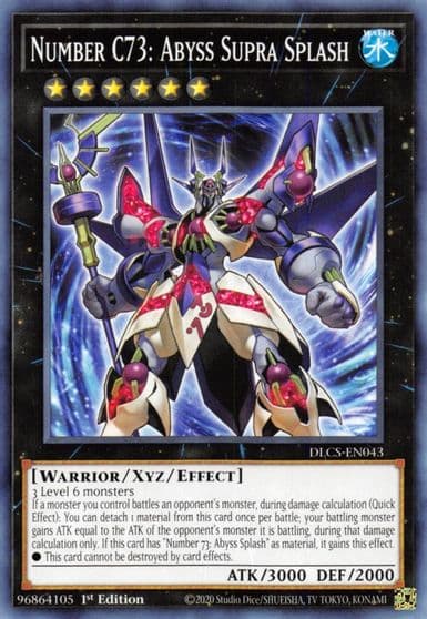 Number C73 Abyss Supra Splash Dragons of Legend: The Complete Series Yu-Gi-Oh! card