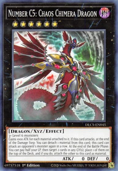 Number C5 Chaos Chimera Dragon Dragons of Legend: The Complete Series Yu-Gi-Oh! card