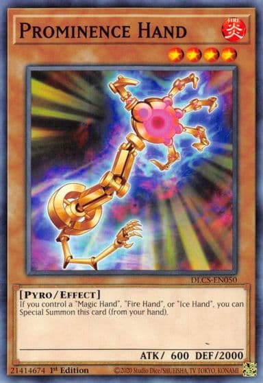 Prominence Hand Dragons of Legend: The Complete Series Yu-Gi-Oh! card