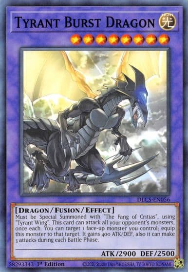 Tyrant Burst Dragon Dragons of Legend: The Complete Series Yu-Gi-Oh! card