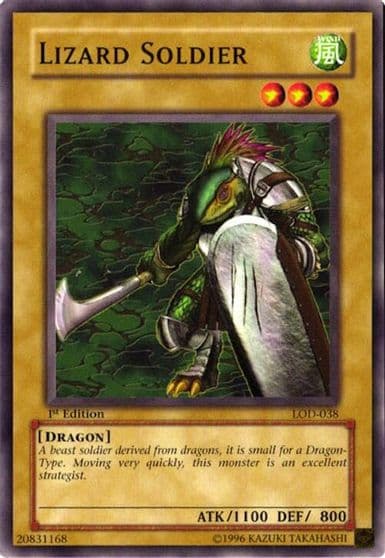 Lizard Soldier Legacy of Darkness Yu-Gi-Oh! card