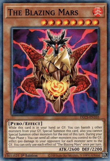 The Blazing Mars Dragons of Legend: The Complete Series Yu-Gi-Oh! card