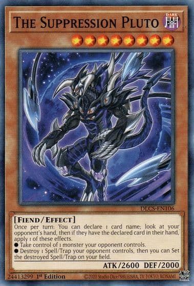 The Suppression Pluto Dragons of Legend: The Complete Series Yu-Gi-Oh! card