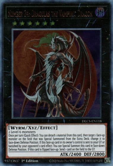 Number 24 Dragulas the Vampiric Dragon Dragons of Legend: The Complete Series Yu-Gi-Oh! card
