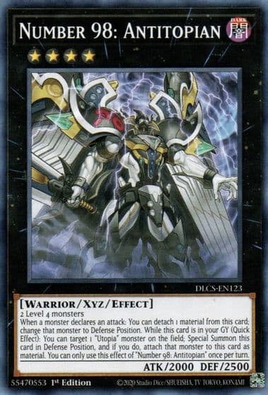 Number 98 Antitopian Dragons of Legend: The Complete Series Yu-Gi-Oh! card