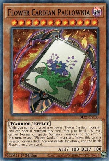 Flower Cardian Paulownia Dragons of Legend: The Complete Series Yu-Gi-Oh! card