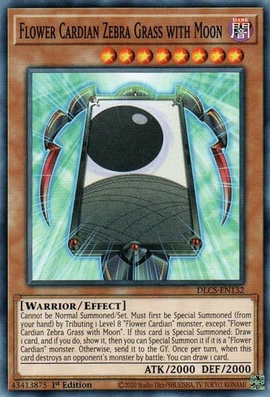 Flower Cardian Zebra Grass with Moon Dragons of Legend: The Complete Series Yu-Gi-Oh! card