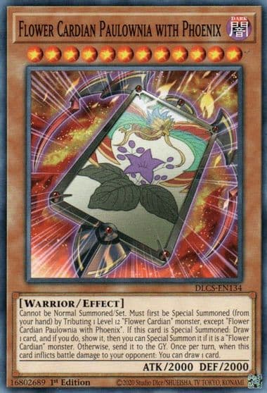 Flower Cardian Paulownia with Phoenix Dragons of Legend: The Complete Series Yu-Gi-Oh! card