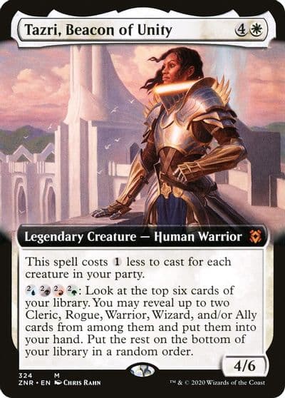 Tazri Beacon of Unity Extended Art Zendikar Rising Magic card