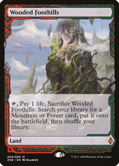 Wooded Foothills Zendikar Rising Expeditions Magic card