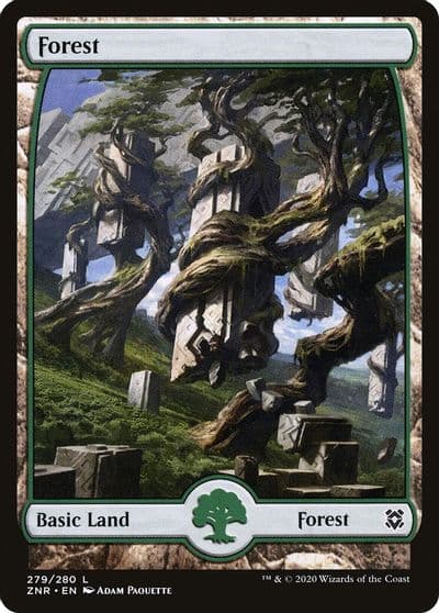 Forest 279 Full Art Zendikar Rising Magic card