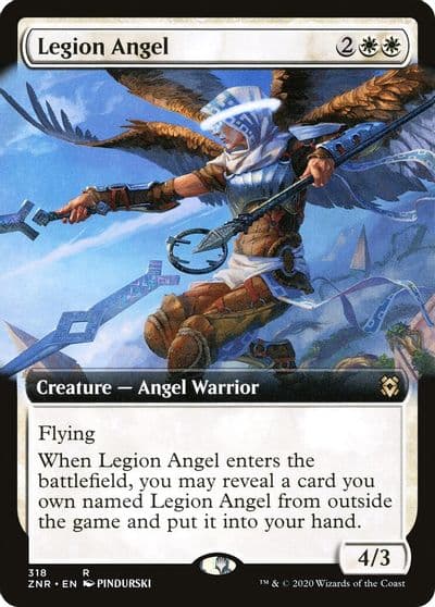 Legion Angel Extended Art Zendikar Rising Magic card