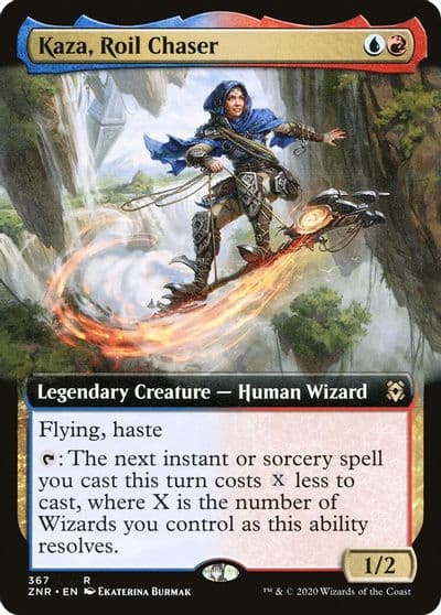Kaza Roil Chaser Extended Art Zendikar Rising Magic card