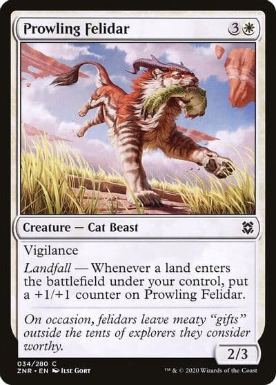 Prowling Felidar Zendikar Rising Magic card