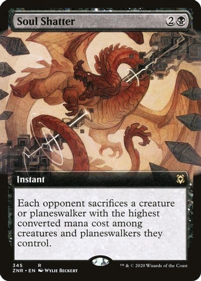 Soul Shatter Extended Art Zendikar Rising Magic card