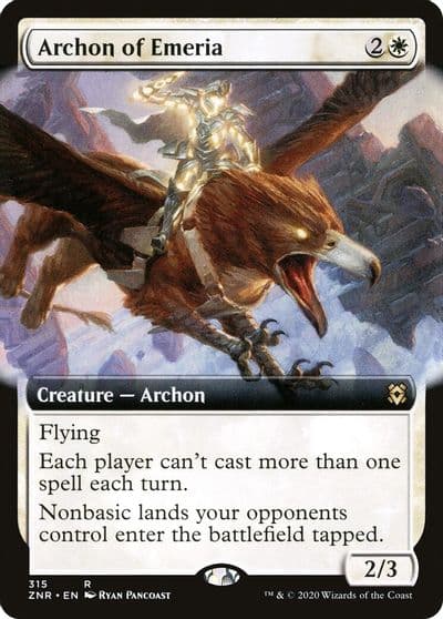 Archon of Emeria Extended Art Zendikar Rising Magic card