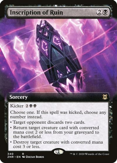 Inscription of Ruin Extended Art Zendikar Rising Magic card