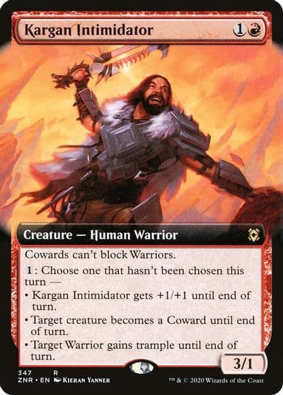 Kargan Intimidator Extended Art Zendikar Rising Magic card