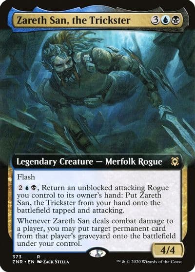 Zareth San the Trickster Extended Art Zendikar Rising Magic card