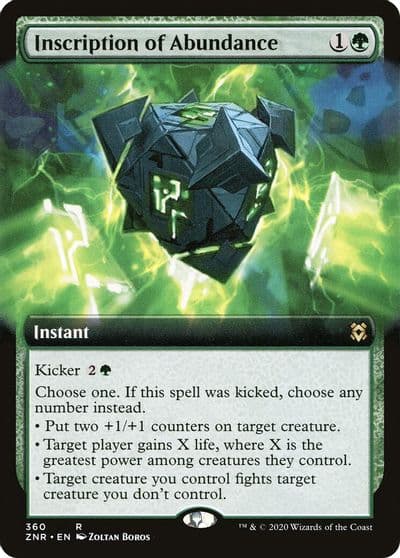 Inscription of Abundance Extended Art Zendikar Rising Magic card