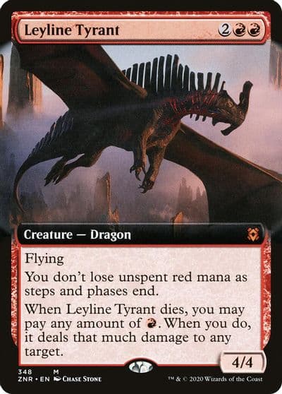 Leyline Tyrant Extended Art Zendikar Rising Magic card
