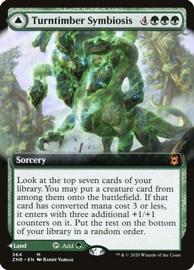 Turntimber Symbiosis Extended Art Zendikar Rising Magic card