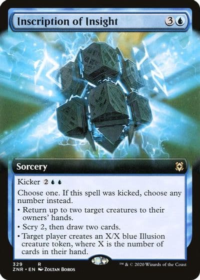 Inscription of Insight Extended Art Zendikar Rising Magic card