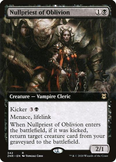 Nullpriest of Oblivion Extended Art Zendikar Rising Magic card