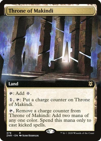 Throne of Makindi Extended Art Zendikar Rising Magic card