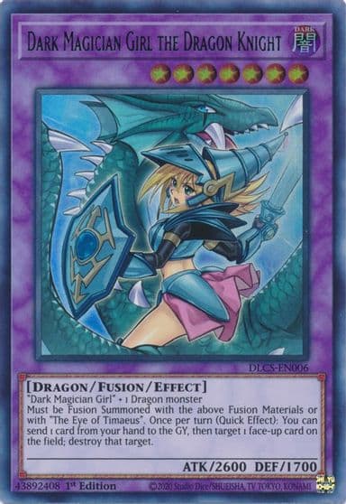 Dark Magician Girl the Dragon Knight Alternate Art Green Dragons of Legend: The Complete Series Yu-Gi-Oh! card