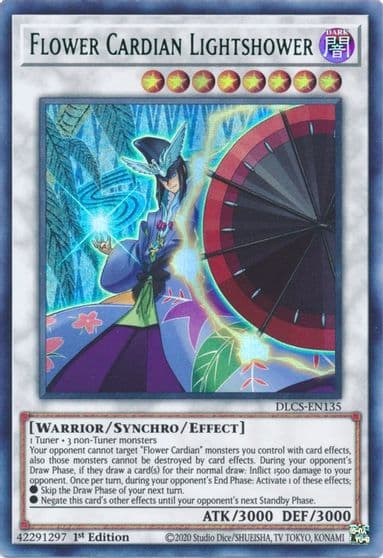 Flower Cardian Lightshower Green Dragons of Legend: The Complete Series Yu-Gi-Oh! card