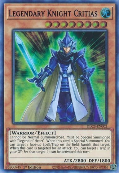 Legendary Knight Critias Blue Dragons of Legend: The Complete Series Yu-Gi-Oh! card