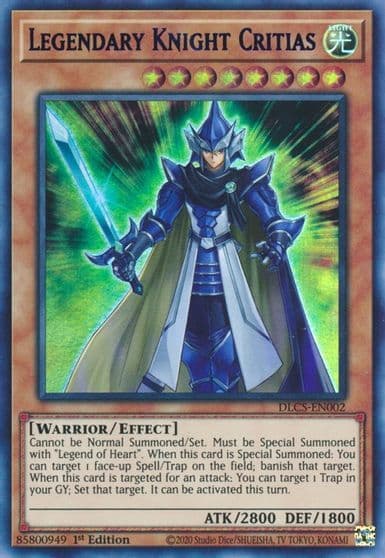Legendary Knight Critias Green Dragons of Legend: The Complete Series Yu-Gi-Oh! card