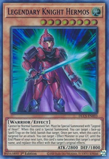 Legendary Knight Hermos Blue Dragons of Legend: The Complete Series Yu-Gi-Oh! card