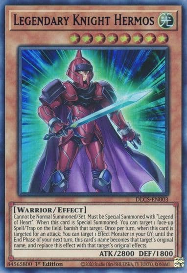 Legendary Knight Hermos Purple Dragons of Legend: The Complete Series Yu-Gi-Oh! card