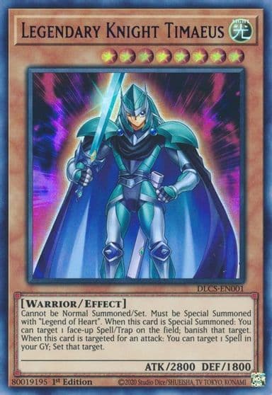 Legendary Knight Timaeus Blue Dragons of Legend: The Complete Series Yu-Gi-Oh! card