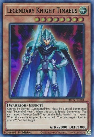Legendary Knight Timaeus Green Dragons of Legend: The Complete Series Yu-Gi-Oh! card