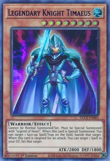 Legendary Knight Timaeus Purple Dragons of Legend: The Complete Series Yu-Gi-Oh! card