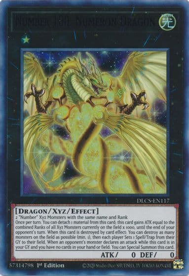 Number 100 Numeron Dragon Purple Dragons of Legend: The Complete Series Yu-Gi-Oh! card