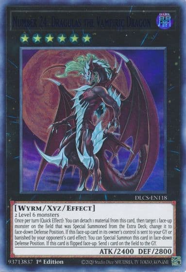 Number 24 Dragulas the Vampiric Dragon Blue Dragons of Legend: The Complete Series Yu-Gi-Oh! card