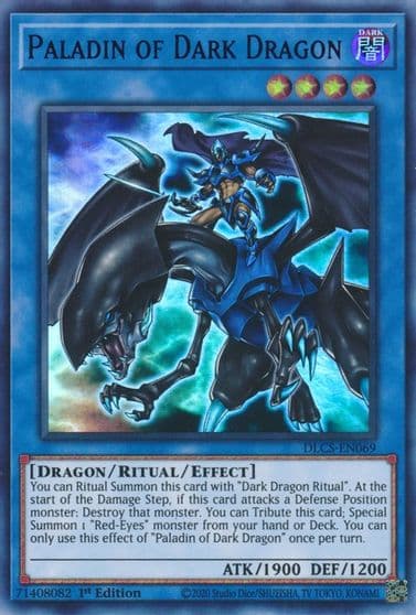 Paladin of Dark Dragon Purple Dragons of Legend: The Complete Series Yu-Gi-Oh! card