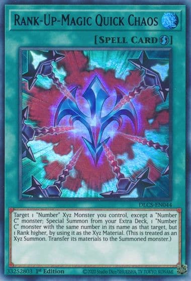Rank Up Magic Quick Chaos Blue Dragons of Legend: The Complete Series Yu-Gi-Oh! card