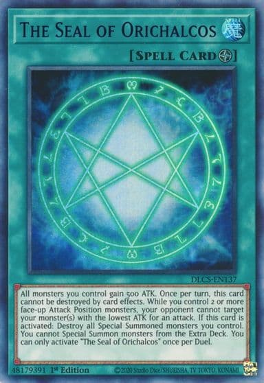 The Seal of Orichalcos Blue Dragons of Legend: The Complete Series Yu-Gi-Oh! card