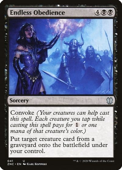 Endless Obedience Commander: Zendikar Rising Magic card