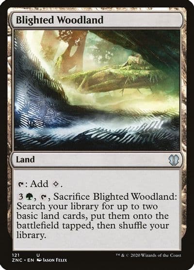 Blighted Woodland Commander: Zendikar Rising Magic card