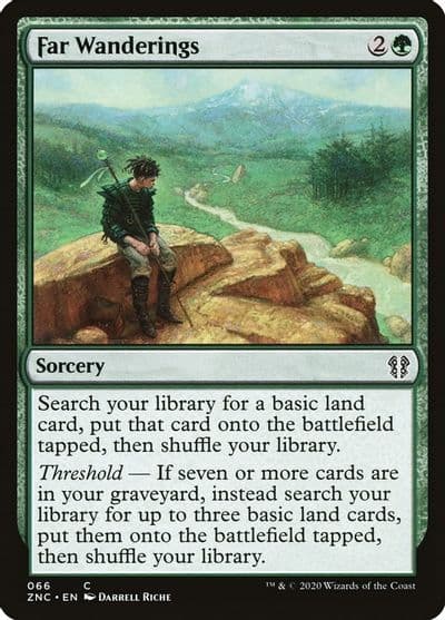 Far Wanderings Commander: Zendikar Rising Magic card