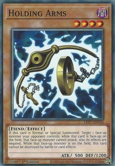 Holding Arms Legendary Duelists: Rage of Ra Yu-Gi-Oh! card